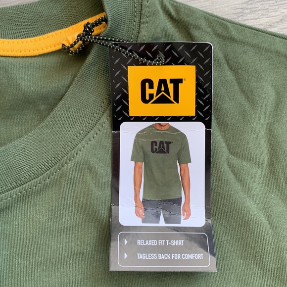 NWT CAT Green Tee Medium - Picture 2 of 5